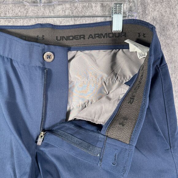 Under Armour Golf Pants Mens 34x32 Blue The Showdown Pant Stretch Golf Office - Picture 5 of 9